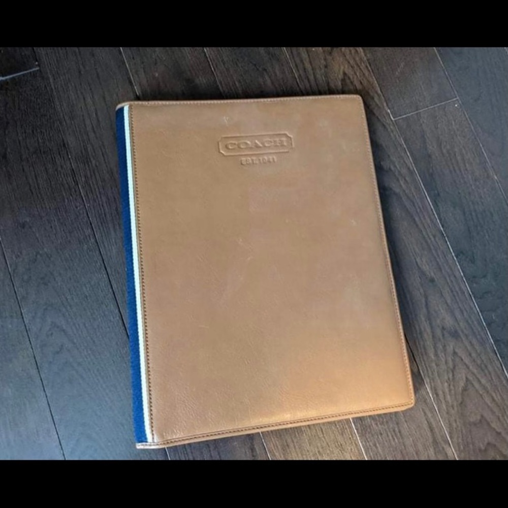 Coach Leather Portfolio Notebook Holder